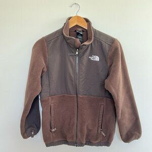 THE NORTH FACE Girls BrownDenali Fleece Jacket Large 14 16